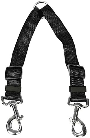 MCBOSON Double Dog Leash Coupler No Tangle Adjustable Pet Walker and Trainer Leash