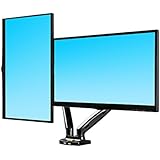 North Bayou Dual Monitor Desk Mount Stand Full Motion Swivel Computer Monitor Arm for Dual Screens up to 27'' with Gas Spring