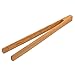 Premium Cherry Wood 12 Toaster Tongs – Easy Grip Wooden Utensil for Toast, Salad, Meat, Vegetables & Grilled Food