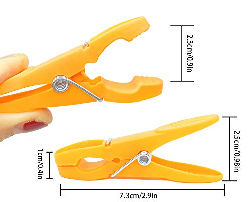 UMILIFE Clothes Pegs Pack of 50, Strong Plastic Pegs Quality Laundry Pegs Clips Multicolors Clothes Pins for Washing Line Windproof Supplies Grip