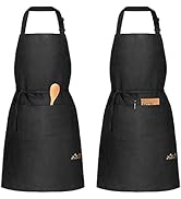 Grembiule da Cucina Nonna Chef Impermeabile, Simpatico Chef Barbecue Ristorante Caffetteria, Idee Regalo Festa della Nonna Donna, Cose Utili per la Casa, Colore Marrone in Juta, 100% Made in Italy