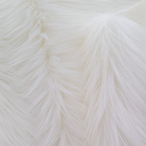 Faux Fur Luxury Shag White 60 Inch Wide Fabric By the Yard (F.E.)