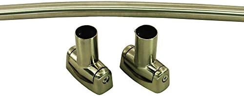 GoesGreen Brushed Nickel Stainless Steel 5' Curved Premium Shower Rod