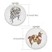 2 Set of Handmade Embroidery Starter Kit with Partten Cross Stitch Kit Including Embroidery Cloth,Bamboo Embroidery Hoop, Color Threads, and Tools Kit for Beginner (#2) …