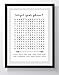 Funny Bathroom Word Search Puzzle Wall Art Print - 11x14 UNFRAMED Black and White Saying Decor Printed on Photographic Paper. “Forget Your Phone?”