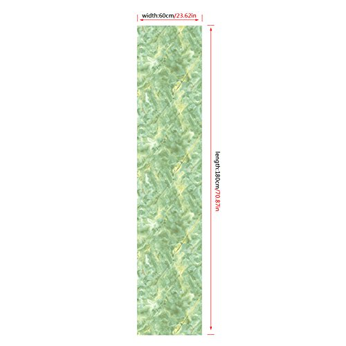GanDecor Green Faux Marble Wall Sticker Art Decor Self Adhesive Furniture Refurbished Home Decorative Roll Removable 60x180cm/23.62x70.87 - Thumbnail 6