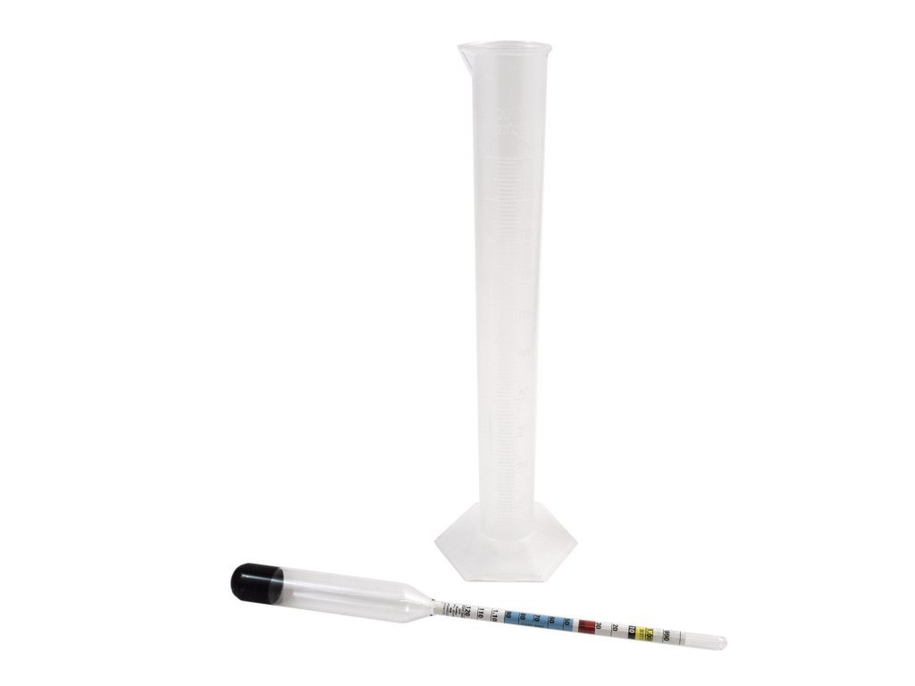 Hydrometer (Stevenson Reeves) for Wine & Beer with 100ml Plastic Measuring Cylinder Tiral Sampling Jar Homebrew Home Brew Homemade
