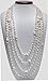HinsonGayle 'Destiny' 4-Strand Handwoven Ultra-Iridescent White Freshwater Cultured Pearl Necklace-32 in length