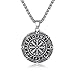 Holyheart Vegvisir Pendant Necklace, Runic Compass Pendant Necklace, Scandinavian Norse Pendant, Handcrafted Viking Jewelry, Amulet Viking Necklace Gift for Men Unisex