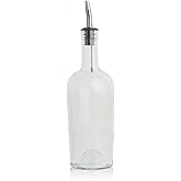 Tablecraft Home Glass Syrup Bottle with Vented Stainless Steel Pourer - 500ml