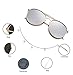 GAMT Polarized Aviator Sunglasses Round Mirrored Colored Lens for Women Gold Frame Silver Lens