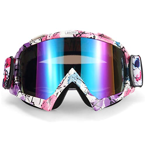 Motorcycle Goggles Ski Snowboard Goggles UV400 Protection Windproof Dustproof ATV Dirt Bike Racing Motocross Cycling Skiing
