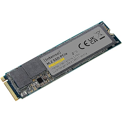 Intenso 2TB M.2 SSD PCIe Premium, bis zu 2100 MB/s, (PCI Express Gen.3x4 NVMe 1.3, Solid State Drive)