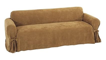 Classic Slipcovers Heavy Microsuede Sofa Slipcover Cappuccino