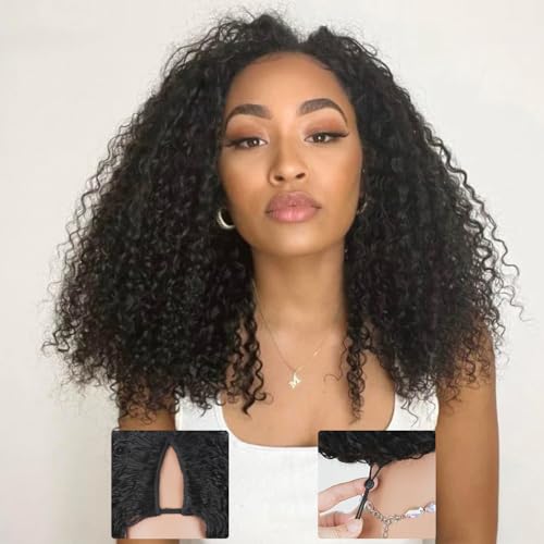 Kinky Curly Human Hair V Part Wig