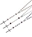 Jstyle 3Pcs Imitation Pearls Rosary Necklace Women Girls First Communion Gifts Catholic Crucifix Pendant Necklace Holy Rosary Beads