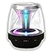 Avido Proton Ultra-Portable [Multi-Color LED Light Show] Wireless Bluetooth Speaker - HD Sound, Speakerphone, FM Radio, Auxiliary Input, Micro SD Card, Voice Prompts, Rechargeable - (Black / Silver)
