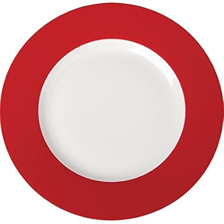 Royal porcelana Maxadura borde platos con borde rojo 225 mm ...