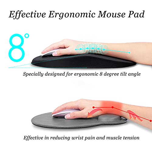 hueilm Ergonomic Mouse Pad Wrist Support,Pain Relief Mouse Pads with