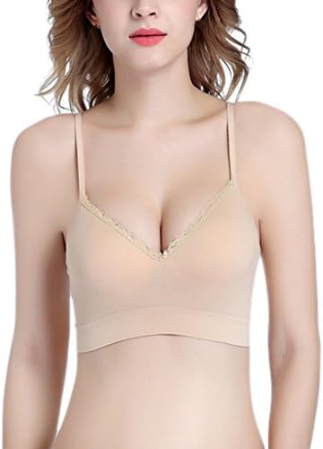 Women Seamless Yoga Adjustable Sports Bra Lace smooth lingerie gathered sports underwear