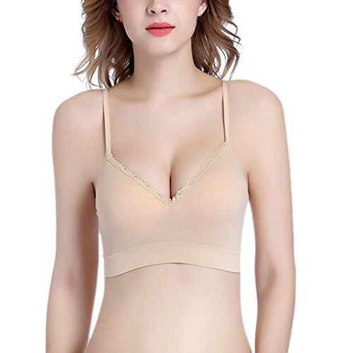 Women Seamless Yoga Adjustable Sports Bra Lace smooth lingerie gathered sports underwear