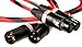 BETTERCABLES.COM Silver Serpent Anniversary Edition Red/Black Balanced XLR Audiophile Audio Cables (Pair - 2 Cables) - High-End, High-Performance, Silver/Copper Hybrid, Low-Capacitance - 3 Feet
