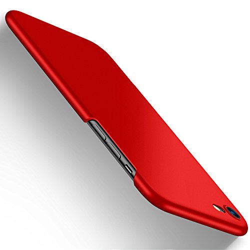 iPhone 8 Case,iPhone 7 Case, HUMIXX Thin Sleek Fully Protective (Naked Phone Texture) Matt Finish Hard Case Cover for iPhone 7 iPhone 8[Skin Series](Passion Red) - Thumbnail 6