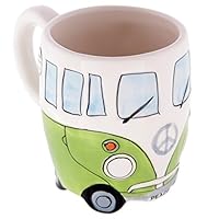 Volkswagen - Green Ceramic Shaped Coffee Mug / Cup (VW Camper Van) By Giftbrit