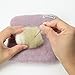 Woolbuddy Needle Felting Pad, Needle Felting Mat, Needle Felting Supplies, Foam Pad Alternative, Wool Felting Mat, Made of Felting Wool, for Needle Felting, 6inx6inx1.5in (Lime)
