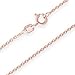 Bling Jewelry Simple Thin 2MM Rose Gold Plated .925 Sterling Silver Rolo Cable Chain Necklace For Women 16 Inch