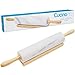 Marble Rolling Pin (451) - Heavy Weight With Large Comfort Grip Wooden Handles and Cradle