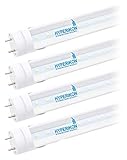 Hyperikon T8 T10 T12 2ft LED Bulbs, Fluorescent Replacement Tube, Dual-End Powered, 8W (25W Equiv.), 5000K, Clear, 1150 Lumens, Shatterproof, Shop Light for Kitchen, Garage, Warehouse - Pack of 4