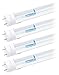 Hyperikon T8 T10 T12 2ft LED Bulbs, Fluorescent Replacement Tube, Dual-End Powered, 8W (25W Equiv.), 5000K, Clear, 1150 Lumens, Shatterproof, Shop Light for Kitchen, Garage, Warehouse - Pack of 4
