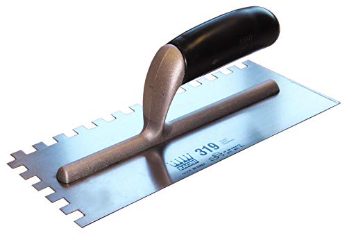 Ragni R319-10 TILING Trowel with 10MM Serrated Blade,Silver