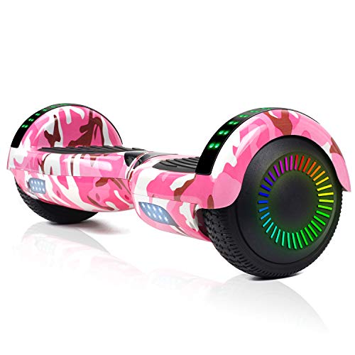 FLYING-ANT Hoverboard UL 2272 Certified 6.5" Two-Wheel Self Balancing Electric Scooter with LED Light Flash Lights Wheels Pink (free carry bag)