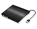 External CD Drive, Invin USB 3.0 Ultra Slim Portable High Speed Optical CD DVD RW DVD ROM Drive Writer Burner for Laptop Notebook PC Desktop Computer Support Windows/Vista/7/8.1/10, Mac OSX (Black) …