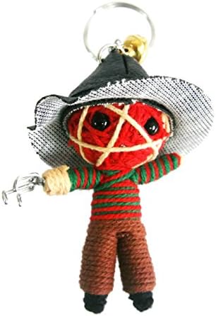 Freddy Krueger Voodoo String Doll Keychain Keyring