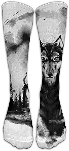 Unisex Wolf Toy Knee High Winter Socks Not 3D Print Long Sports Stockings