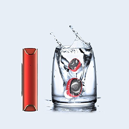 Diglot True Wireless Earbuds Bluetooth4.2 IPX7 Waterproof Best Passionate Sport Wireless Headsets with Stereo Noise Cancelling Anti-sweat Earbuds for Gym Running Charging Case for iPhone&Android (Red)