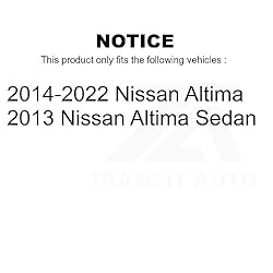 Front Disc Brake Rotors Pair For Nissan Altima