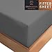 Empyrean Queen Fitted Sheet - Deep Pocket, 14-16 Inch Ultra Soft Microfiber, Wrinkle & Fade Resistant, Shrinkproof, Hotel Quality, Durable & Breathable, Perfect for Queen Beds, Charcoal Grey