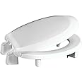 Centoco 3 inch Raised Toilet Seat for Seniors, Round, Closed Front With Cover, Plastic, Made in the USA, 3L440STS-001, White