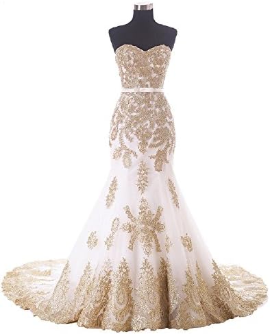Weddder Strapless Formal Evening Dress Sweetheart Long Lace Appliques Evening Prom Gown