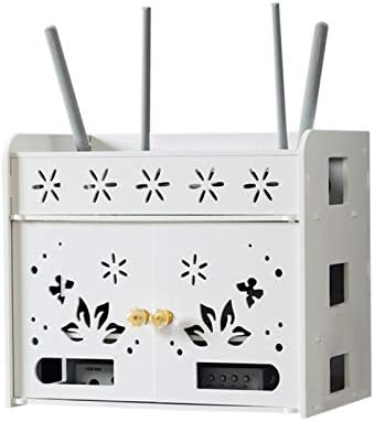 新着 ウォールシェルフ 無線lanルーター収納ボックスをぶら下げ デスクトップセットトップボックスは パワーストリップワイヤーストレージアーティファクト ルータシェルフセットトップボックス浮動棚 4 Size パンチフリーラック