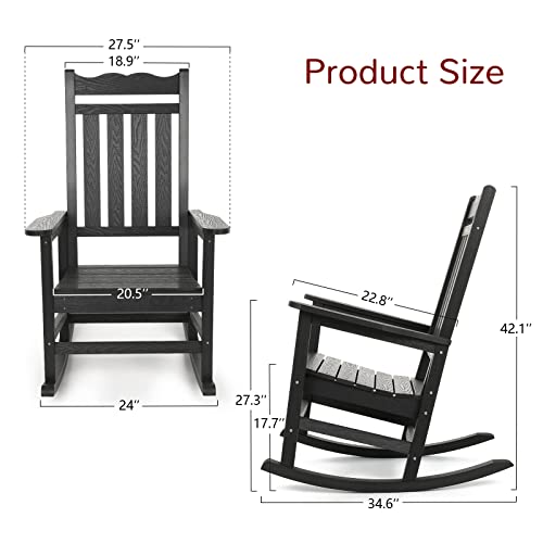 Stoog AllWeather Patio Rocking Chair with 400 lbs Weight Capacity