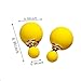 MISSUSO Candy stud double-sided ball colorful Stud Earrings silicone geometric earrings decorative glasses gift (Red)