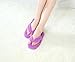 Coral Fleece Flip-flops for Women, Non-slip Cotton Outsole (Size M( US women size 8-9), Purple)