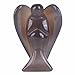 Carved Gray Agate Gemstone Peace Angel Pocket Guardian AngelHealing Statue 1.5 inch