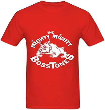 Santadra Men's Graphic Tees The Mighty Mighty Bosstones Printed Logo T-shirts L Red