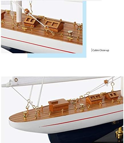 半額 ノーティカルモデル絶妙なヨットインチの手作りの木製の船のモデル誕生日ギフトボートデスクトップの装飾 ジュエリー Color Blue ホビー ドラッグストア B0849vnn8n プラモデル 模型